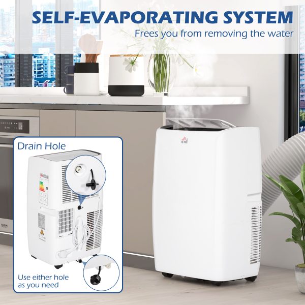 HOMCOM 14,000 BTU Portable Air Conditioner with 40mÂ², Sleep Mode, Dehumidifier - Image 6