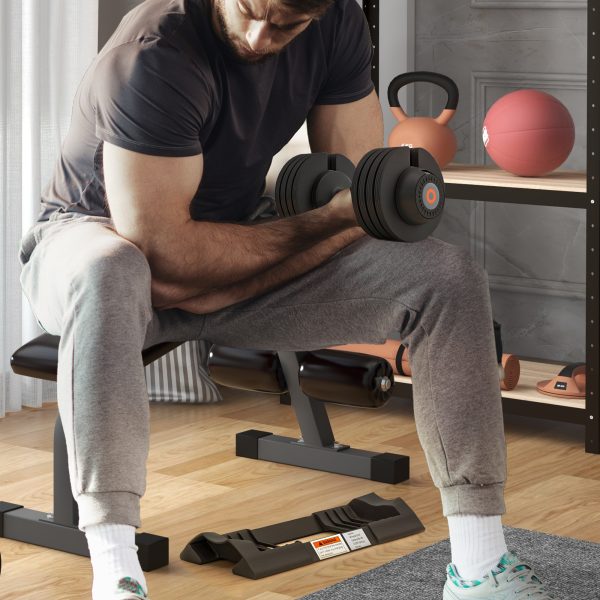 SPORTNOW 4-in-1 Adjustable Dumbbells Weights Set, 6KG 11KG 16KG 20KG - Image 2
