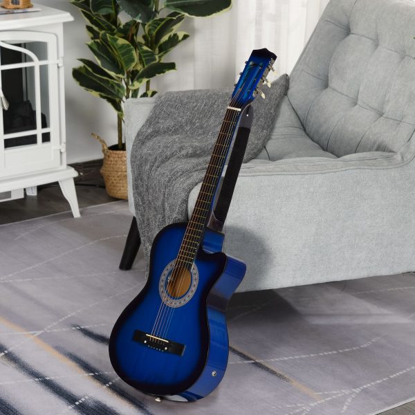 HOMCOM Beginner Acoustic Electric Cutaway Guitar Kids Guitar and Junior Guitar - Image 2