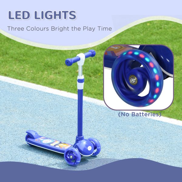 AIYAPLAY Kids 3 Wheel Scooter for 2-6 Years Old w/ Adjustable Height, Blue - Image 6