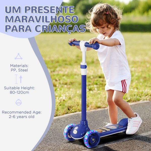 AIYAPLAY Kids 3 Wheel Scooter for 2-6 Years Old w/ Adjustable Height, Blue - Image 7