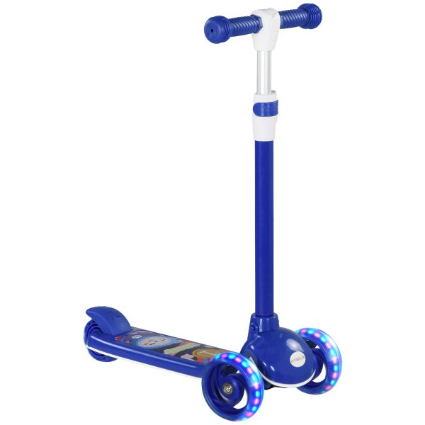 AIYAPLAY Kids 3 Wheel Scooter for 2-6 Years Old w/ Adjustable Height, Blue