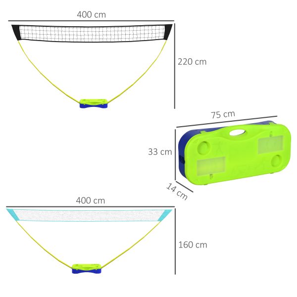 SPORTNOW Portable Badminton Net Set with Volleyball Net, Rackets, Shuttlecocks - Image 5