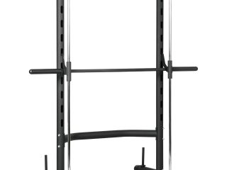 HOMCOM Adjustable Squat Rack with Pull Up Bar and Barbell Bar for Home Gym