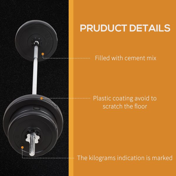 HOMCOM Dumbbells and Barbell Set with 65kg Adjustable Weights for Home Gym - Image 7