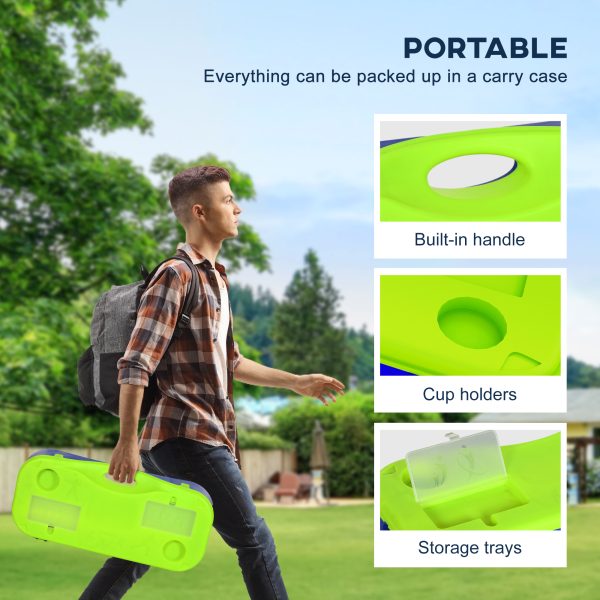 SPORTNOW Portable Badminton Net Set with Volleyball Net, Rackets, Shuttlecocks - Image 4