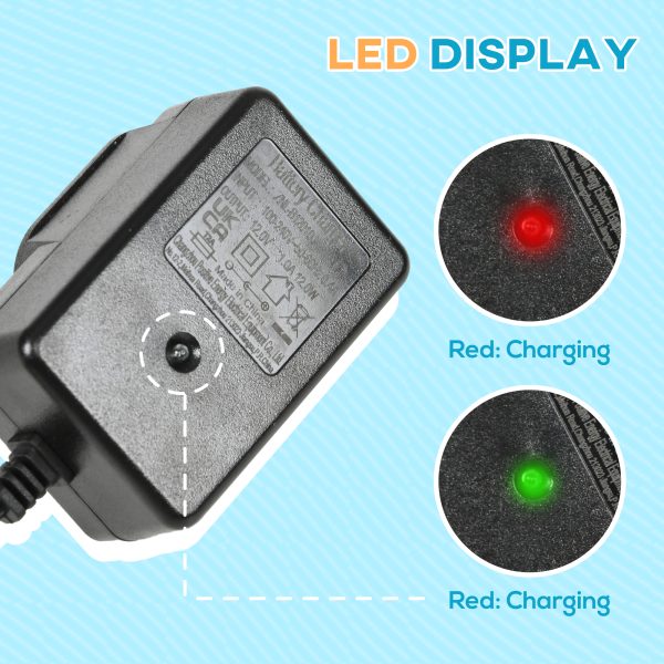 AIYAPLAY 12V Charger for Ride on Car, 12 Volt 1A Battery Charger - Image 6