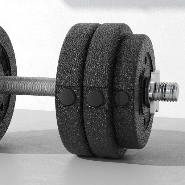 HOMCOM 30KG Adjustable Dumbbells Weight Set Hand Weight for Body Fitness - Image 8