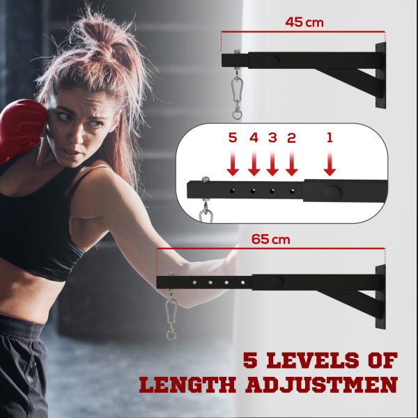 SPORTNOW 5-Length Adjustable Punch Bag Bracket for Boxing Punching Training - Image 3