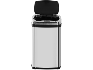 HOMCOM 30L Automatic Kitchen Bin with Lid and Infrared Motion Sensor Silver
