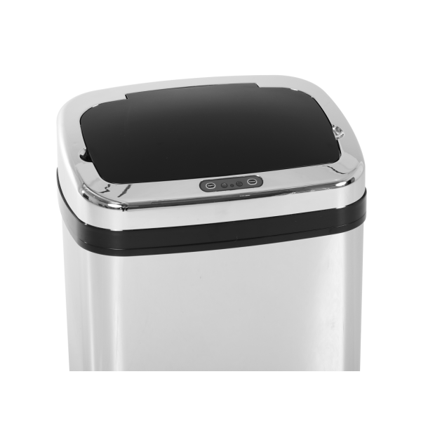 HOMCOM 30L Automatic Kitchen Bin with Lid and Infrared Motion Sensor Silver - Image 7