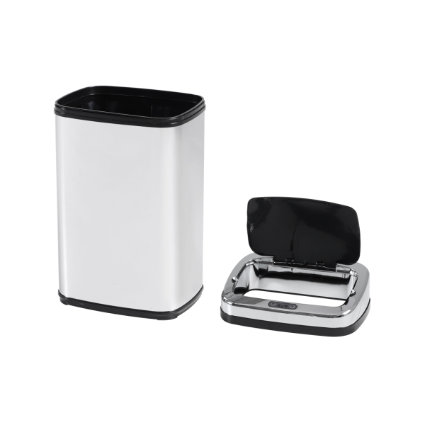 HOMCOM 30L Automatic Kitchen Bin with Lid and Infrared Motion Sensor Silver - Image 8