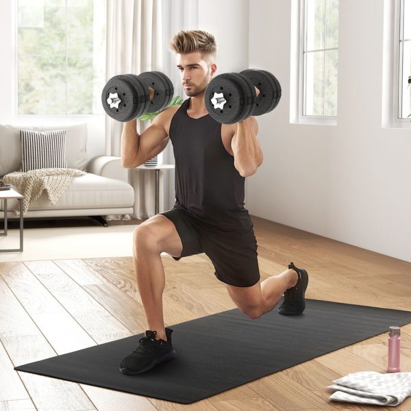 HOMCOM 30KG Adjustable Dumbbells Weight Set Hand Weight for Body Fitness - Image 2
