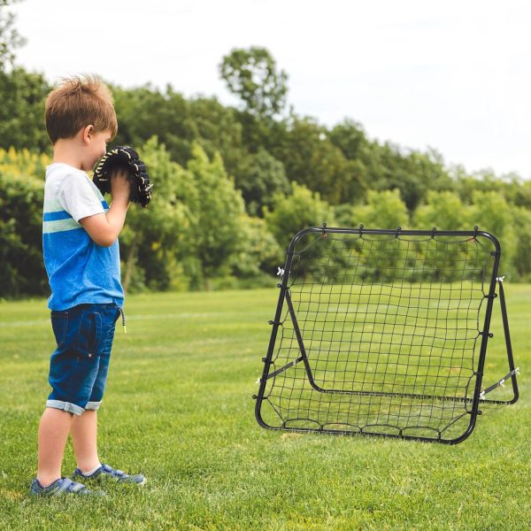 HOMCOM Rebounder Net Goal for Kids Adults Baseball Football Training Black - Image 2