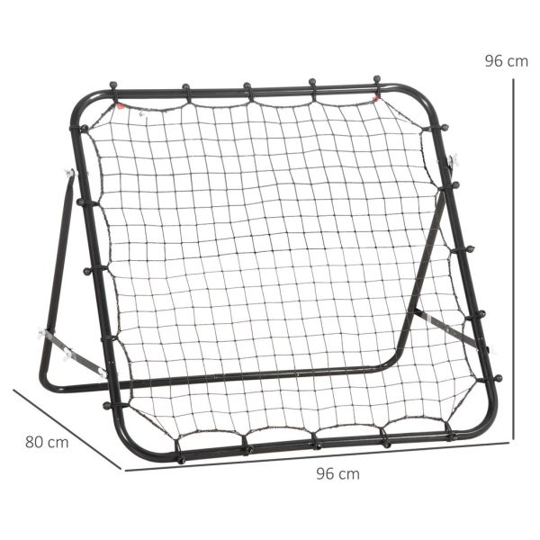 HOMCOM Rebounder Net Goal for Kids Adults Baseball Football Training Black - Image 5
