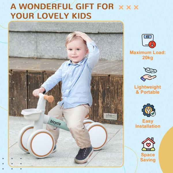 AIYAPLAY Kids Balance Bike for 1-3 Years Old with Adjustable Seat, Green - Image 7