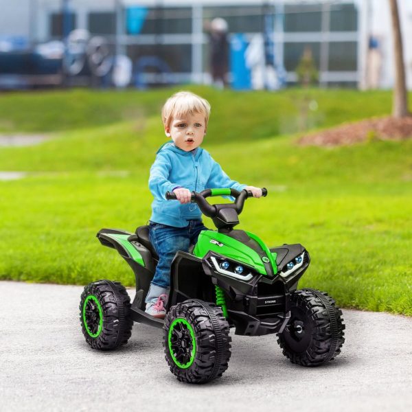 HOMCOM 12V Electric Quad Bikes for Kids Ride On Car ATV Toy for 3-5 Years Green - Image 2