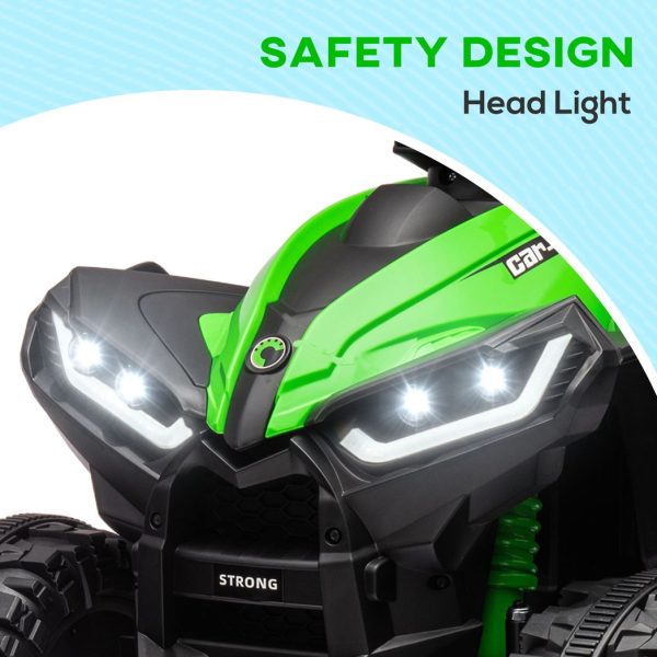 HOMCOM 12V Electric Quad Bikes for Kids Ride On Car ATV Toy for 3-5 Years Green - Image 6
