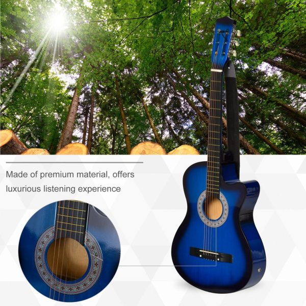 HOMCOM Beginner Acoustic Electric Cutaway Guitar Kids Guitar and Junior Guitar - Image 4