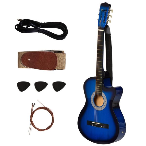 HOMCOM Beginner Acoustic Electric Cutaway Guitar Kids Guitar and Junior Guitar - Image 7