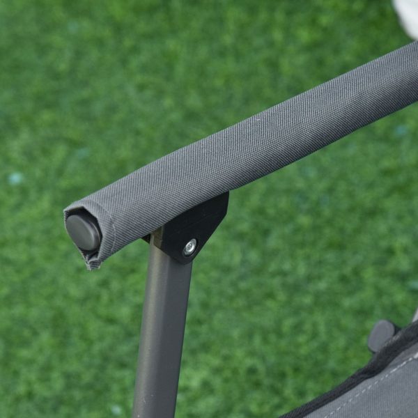 Outsunny Folding Camping Chair High Back Camping Fishing Chair w/ Cup Holder - Image 8
