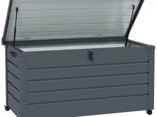 Outsunny 331L Outdoor Storage Box Waterproof with Wheels and Lock