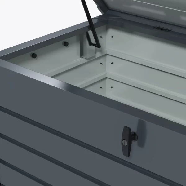 Outsunny 331L Outdoor Storage Box Waterproof with Wheels and Lock - Image 8