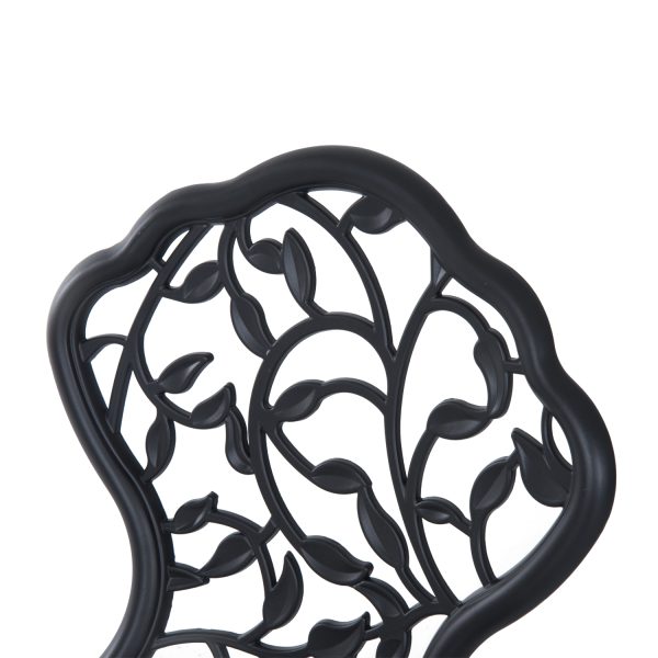 Cast Aluminium 3 Pcs Bistro Set-Black - Image 5