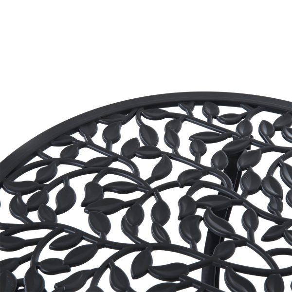Cast Aluminium 3 Pcs Bistro Set-Black - Image 6