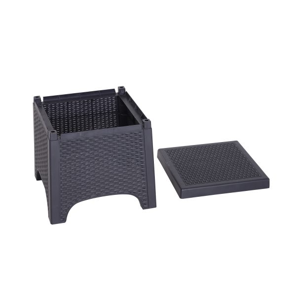 3-PCS Garden Coffee Set Rattan Chair with Coffee Table Cushion High Load Patio - Image 7