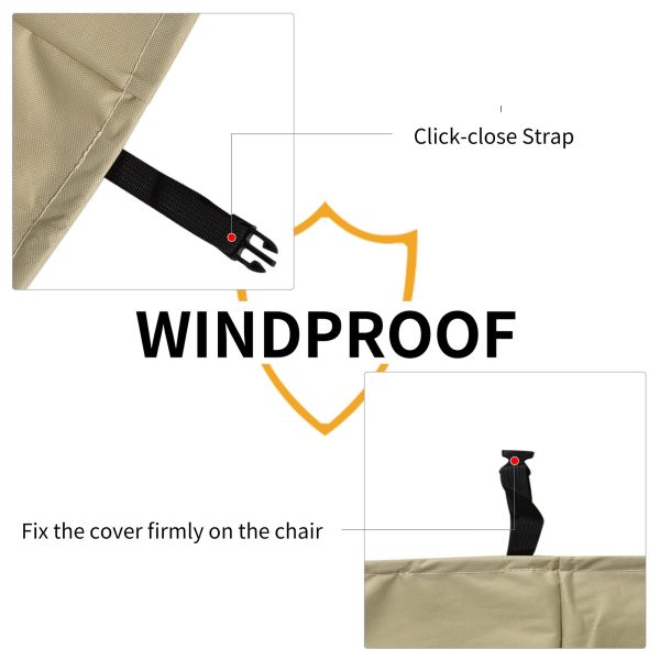 Waterproof Garden Wicker Chairs Cover Patio Seat Protector L70*W90*H115cm - Image 4