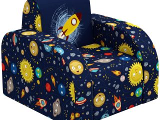 AIYAPLAY Kids Armchair, Foldable Toddler Chair for Bedroom - Dark Blue