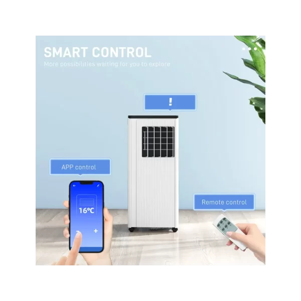 HOMCOM 7,000 BTU Portable Air Conditioner with App Control, Sleep Mode - Image 7