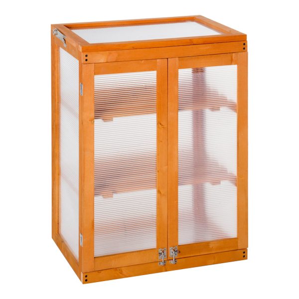 3-Tier Outdoor Garden Wooden Greenhouse, 58x44x78 cm