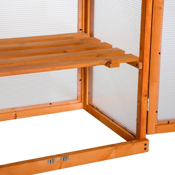 3-Tier Outdoor Garden Wooden Greenhouse, 58x44x78 cm - Image 7
