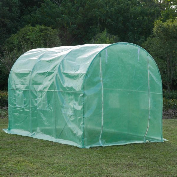 3x2 m Polytunnel Walk-in Greenhous-Green - Image 3
