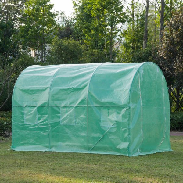3x2 m Polytunnel Walk-in Greenhous-Green - Image 4