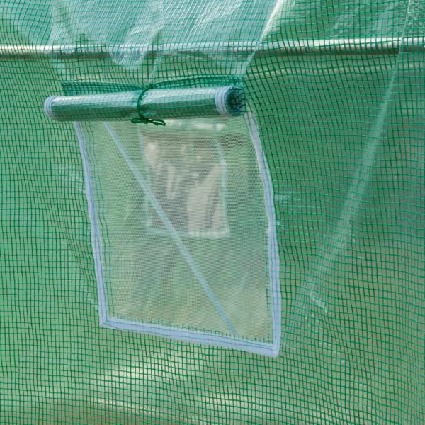 3x2 m Polytunnel Walk-in Greenhous-Green - Image 6
