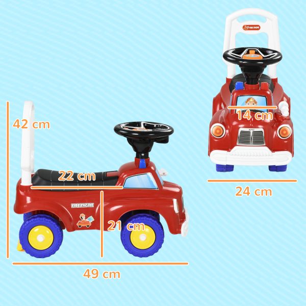 AIYAPLAY Ride On Car Foot to Floor Design with Under Seat Storage, Red - Image 5