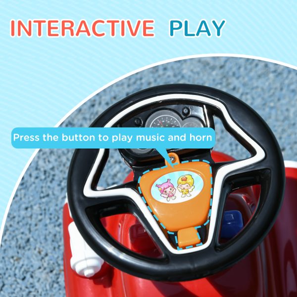 AIYAPLAY Ride On Car Foot to Floor Design with Under Seat Storage, Red - Image 4