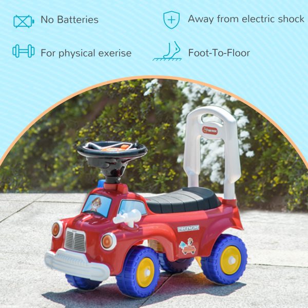 AIYAPLAY Ride On Car Foot to Floor Design with Under Seat Storage, Red - Image 8