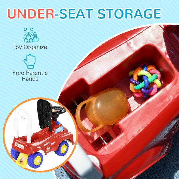AIYAPLAY Ride On Car Foot to Floor Design with Under Seat Storage, Red - Image 6
