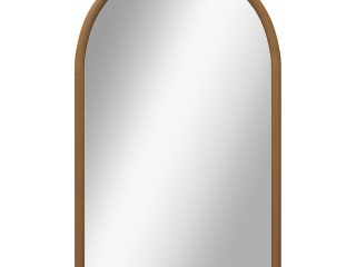 HOMCOM Wall Mirror, Arch Mirror for Wall Mounted, Home Decor, Brown