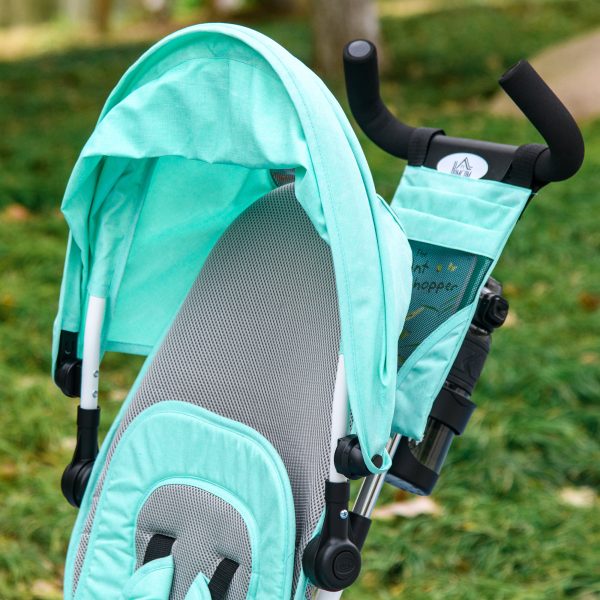 HOMCOM 6 in 1 Kids Trike, Stroller with Parent Handle, Green - Image 8