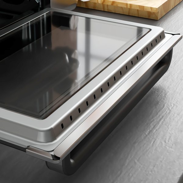 HOMCOM 30L Mini Oven with Adjustable Temperature, 60 Min Time 1600W, Silver - Image 8