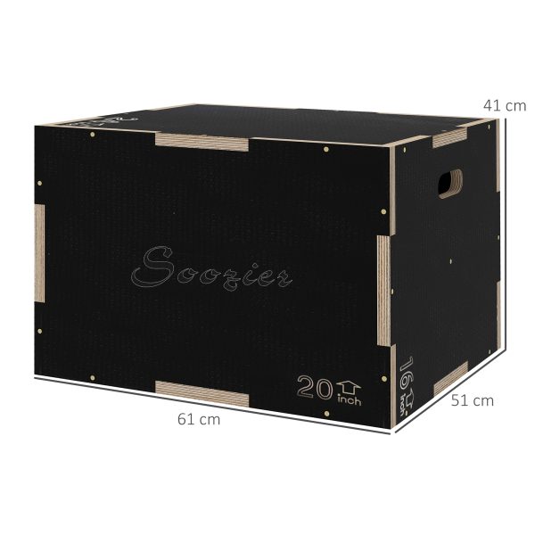 SPORTNOW 41/51/61cm Plyometric Jump Box, Wooden Plyo Box for Home Gym - Image 5