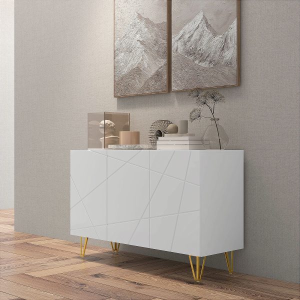 HOMCOM Freestanding Storage Cabinet with Adjustable Shelves for Living Room - Image 8