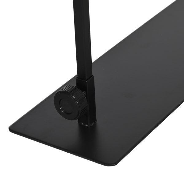 PawHut Reptile Lamp Stand, 86-129Hcm Adjustable Lamp Holder w/ Base, Hook - Image 6