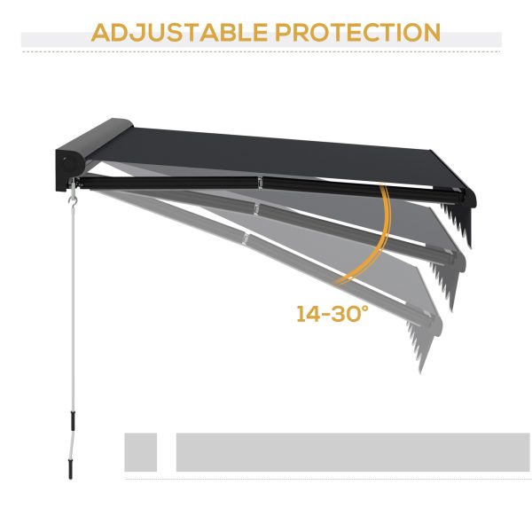Outsunny 3 x 2.5m Electric Awning with LED Light, Sun Canopies for Patio - Image 7