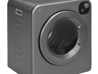 HOMCOM 6kg Vented Tumble Dryer with 7 Dry Programmers for Small Spaces Grey